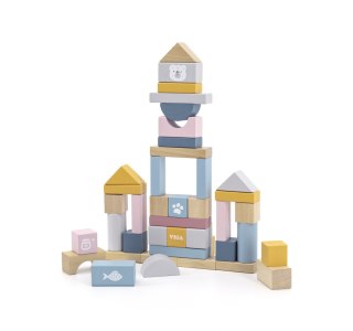 PolarB Drewniane Klocki 60 elementów