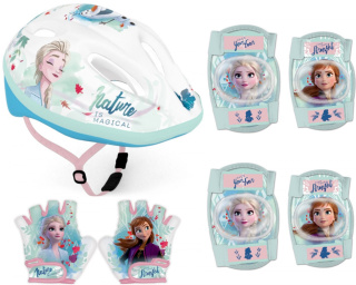 KASK NA ROWER RĘKAWICZKI OCHRANIACZE FROZEN 2 ELSA