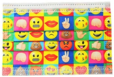 MASECZKA OCHRONNA NA TWARZ DLA DZIECI EMOTIKONKI