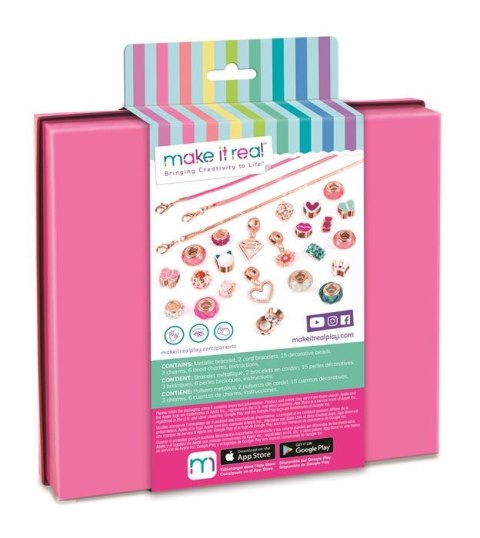 Make it Real Zestaw do tworzenia bransoletek Halo Charms Think Pink