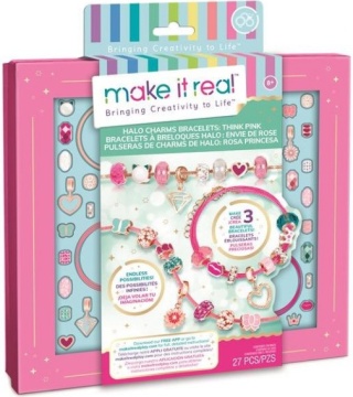 Make it Real Zestaw do tworzenia bransoletek Halo Charms Think Pink