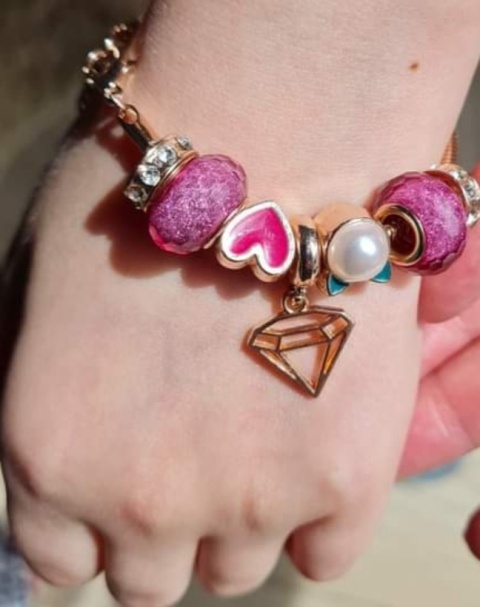 Make it Real Zestaw do tworzenia bransoletek Halo Charms Think Pink