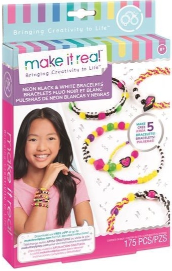 Make it Real Zestaw do tworzenia bransoletek Retro Neon Black & White